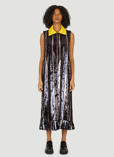 Striped Sequin Dress Plan C Striped Sequin Dress Black plc0250001