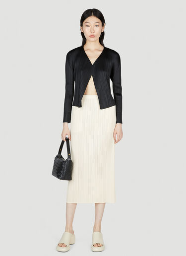 Pleats Please Issey Miyake Pleated Open Top Black plp0252016