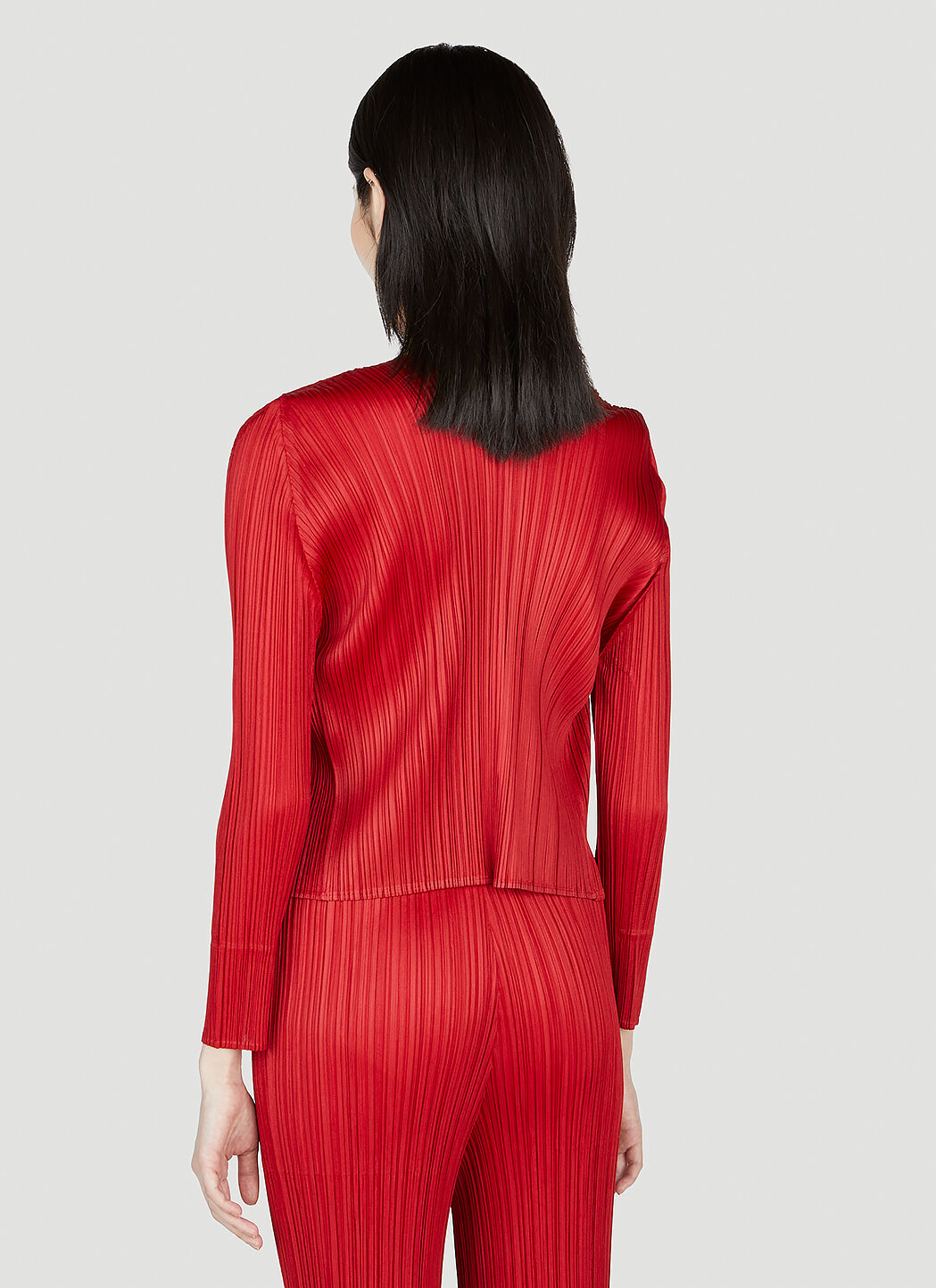 Pleats Please Issey Miyake Women's' Pleated Open Top in Red