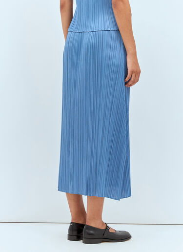 June 褶饰中长半裙 Pleats Please Issey Miyake June 褶饰中长半裙 蓝色 plp0257020