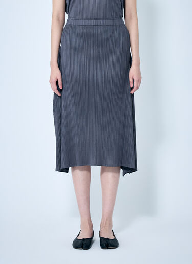 Pleats Please Issey Miyake 효율적인 스퀘어 스커트 그레이 plp0258016