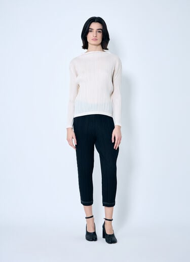 Pleats Please Issey Miyake 플리츠 크롭 팬츠  블랙 plp0259016