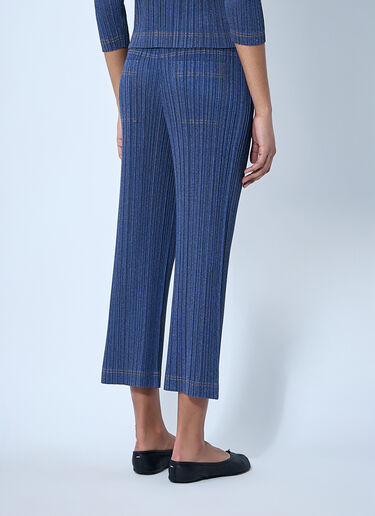 크롭 플리츠 팬츠 Pleats Please Issey Miyake 크롭 플리츠 팬츠 블루 plp0260011