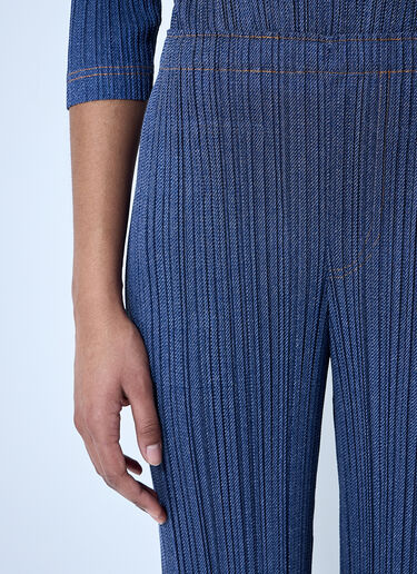 크롭 플리츠 팬츠 Pleats Please Issey Miyake 크롭 플리츠 팬츠 블루 plp0260011
