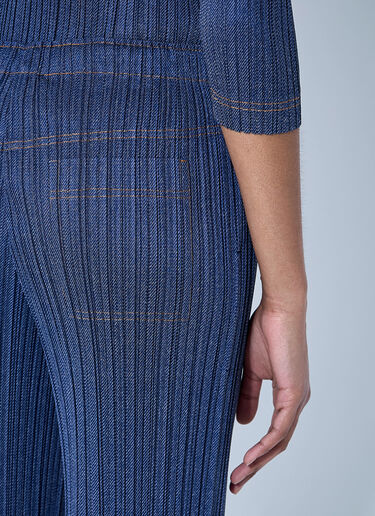 크롭 플리츠 팬츠 Pleats Please Issey Miyake 크롭 플리츠 팬츠 블루 plp0260011