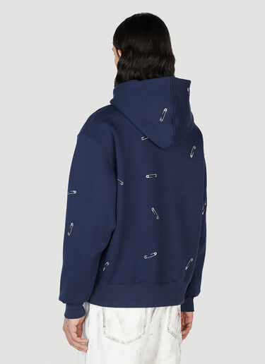 Safety Pin Hooded Sweatshirt Pleasures Safety Pin Hooded Sweatshirt Navy pls0151006