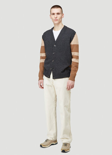 Pringle of Scotland Repurposed V-Neck Cardigan Grey pos0144001