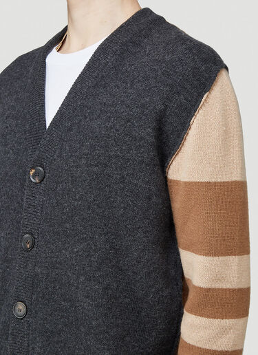 Pringle of Scotland Repurposed V-Neck Cardigan Grey pos0144001