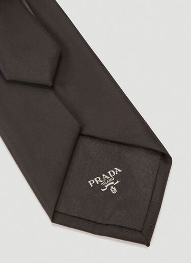 Logo-Plaque Nylon Tie Prada Logo-Plaque Nylon Tie Black pra0141055