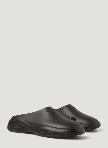 Logo Embossed Foam Mules Prada Logo Embossed Foam Mules Black pra0149039