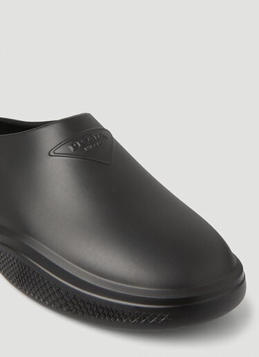 Logo Embossed Foam Mules Prada Logo Embossed Foam Mules Black pra0149039