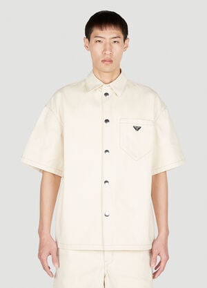 Prada Bull Denim Shirt Cream pra0151012