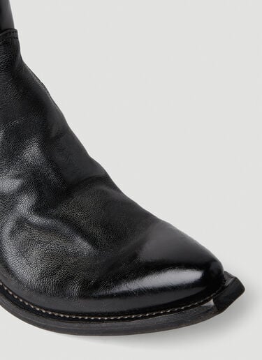 翘头牛仔靴 Prada 翘头牛仔靴 黑色 pra0152046