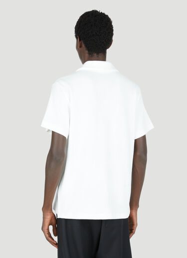 Prada Terry-Cloth Logo Patch Polo Shirt White pra0153008