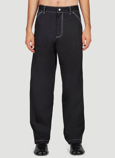Contrast Stitch Pants Prada Contrast Stitch Pants Black pra0153042