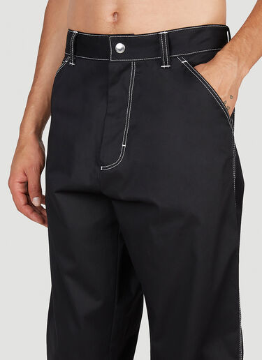 Prada Contrast Stitch Pants Black pra0153042