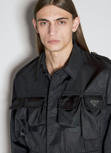 再生尼龙工装夹克 Prada 再生尼龙工装夹克 黑色 pra0156009