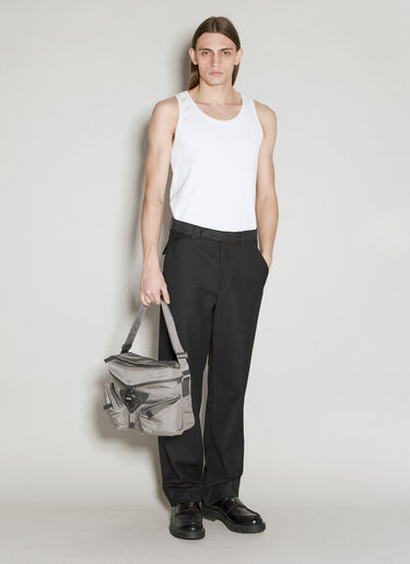Prada Re-Nylon과 가죽 숄더백 그레이 pra0156016