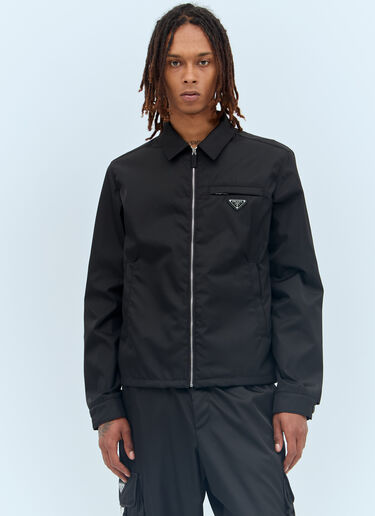 Prada 再生尼龙束腰短夹克 黑色 pra0157002