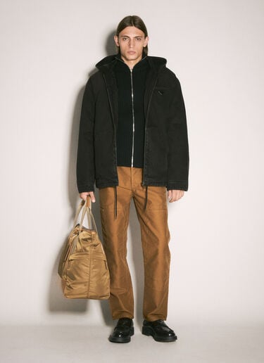 中綿入りデニムジャケット Prada 中綿入りデニムジャケット ブラック pra0158001