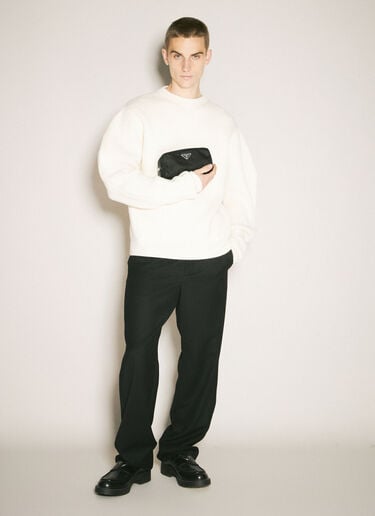 Re-Nylon & Saffiano レザーコスメケース Prada Re-Nylon & Saffiano レザーコスメケース ブラック pra0159020