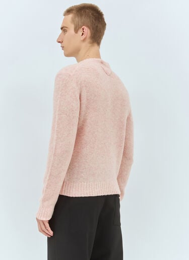 Shetland Wool Crewneck Sweater Prada Shetland Wool Crewneck Sweater Pink pra0159033