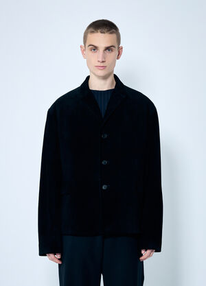 Prada Suede Jacket Black pra0159034