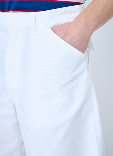 Prada Oxford Shorts White pra0160007