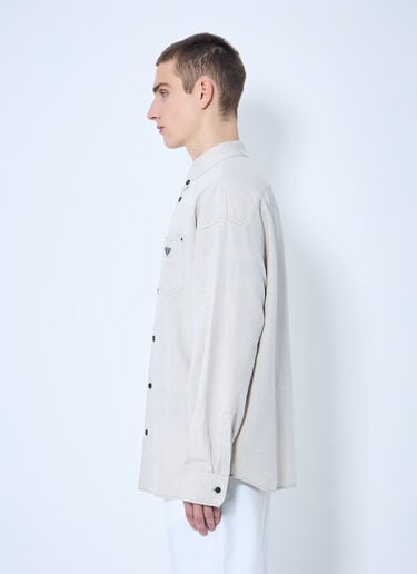 Cotton-And-Linen-Blend Shirt Prada Cotton-And-Linen-Blend Shirt Beige pra0160008