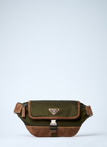 Prada Re-Nylon And Suede Belt Bag Brown pra0161018