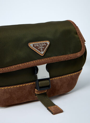 Re-Nylon And Suede Belt Bag Prada Re-Nylon And Suede Belt Bag Brown pra0161018