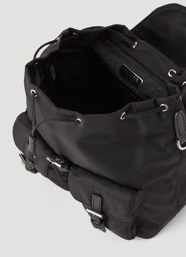 Recycled-Nylon Mini Chain Backpack Prada Recycled-Nylon Mini Chain Backpack Black pra0245077