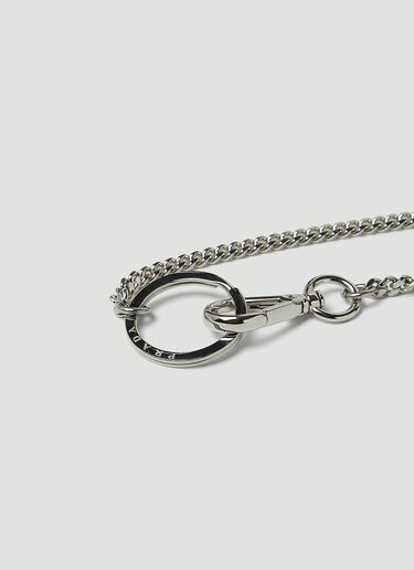 Prada Crystal Triangle Key Chain Silver pra0247012