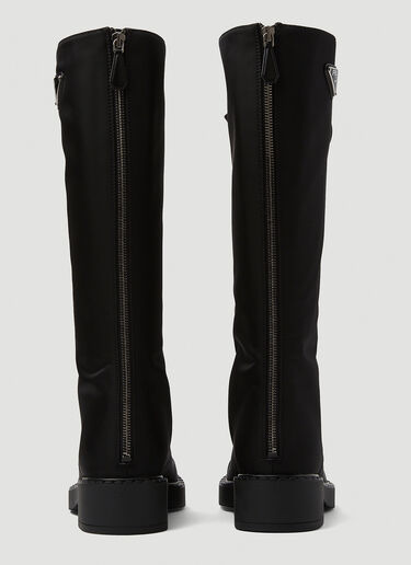 Re-Nylon Knee-High Combat Boots Prada Re-Nylon Knee-High Combat Boots Black pra0249024