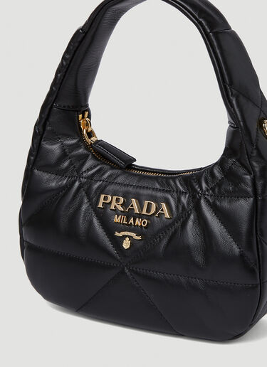 Quilted Stitch Shoulder Bag Prada Quilted Stitch Shoulder Bag Black pra0252022