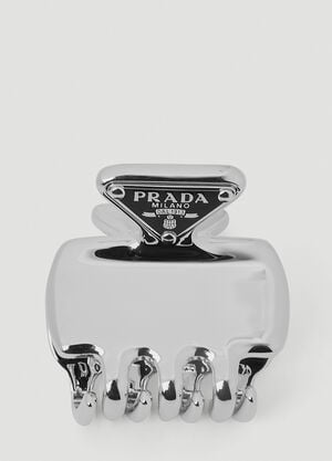 Prada ロゴプレート ヘアクリップ シルバー pra0252040