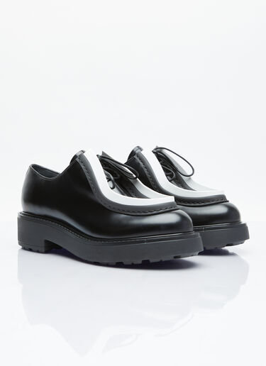 Brushed Leather Lace-Up Shoes Prada Brushed Leather Lace-Up Shoes Black pra0254051