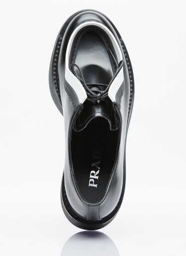 Brushed Leather Lace-Up Shoes Prada Brushed Leather Lace-Up Shoes Black pra0254051