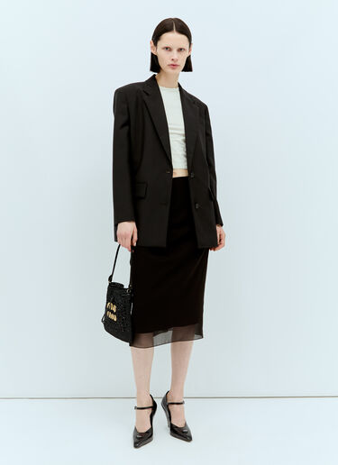 조젯 미디 스커트 Prada 조젯 미디 스커트 블랙 pra0256052