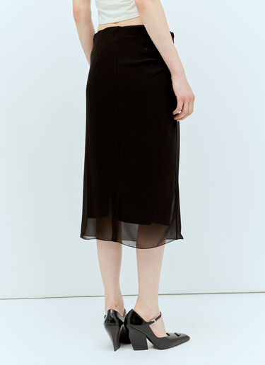 조젯 미디 스커트 Prada 조젯 미디 스커트 블랙 pra0256052