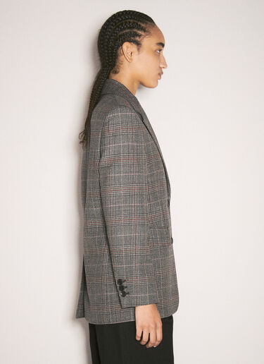 프린스 오브 웨일즈 싱글 브레스트 블레이저 Prada 프린스 오브 웨일즈 싱글 브레스트 블레이저 그레이 pra0258021