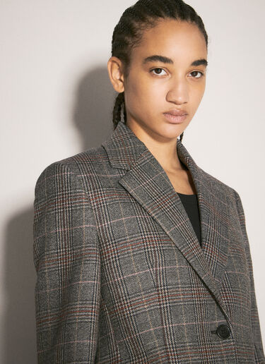 프린스 오브 웨일즈 싱글 브레스트 블레이저 Prada 프린스 오브 웨일즈 싱글 브레스트 블레이저 그레이 pra0258021