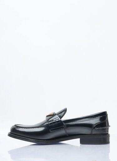 Prada ブラッシュドレザー ローファー ブラック pra0259005