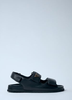 Prada 패딩 마감 가죽 샌들  블랙 pra0260004
