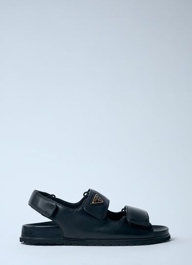 Prada 패딩 마감 가죽 샌들  블랙 pra0260004