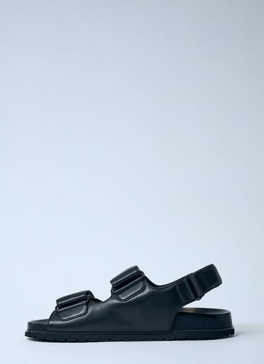 Prada 패딩 마감 가죽 샌들  블랙 pra0260004