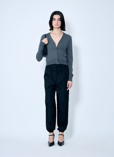 Prada Fine Wool Cardigan Grey pra0260010
