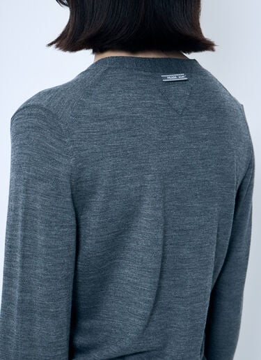 Fine Wool Cardigan Prada Fine Wool Cardigan Grey pra0260010