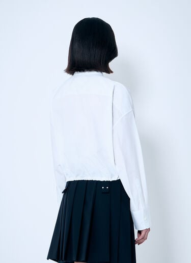 Prada Drawstring Hem Shirt White pra0260024