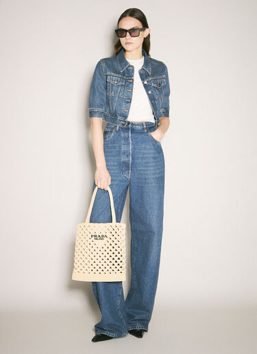 크로셰 토트 백 Prada 크로셰 토트 백 베이지 pra0260032